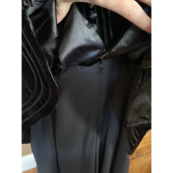 Vintage Ann Taylor Dressy Hoilday Black Velvet Vest Jumpsuit size 6 - Picture 8 of 12